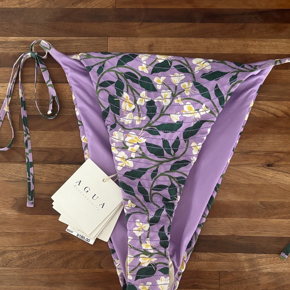 Agua Bonita Floral Purple Bikini Bottom